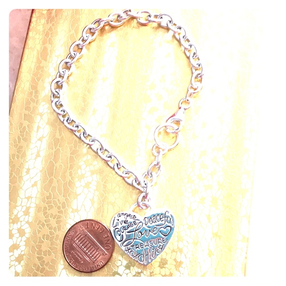 Sterling Silver 925 Heart Charm Bracelet Final MD - Picture 3 of 3